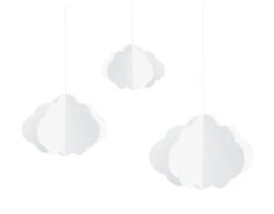 Hangdecoratie Wolken Wit 3st