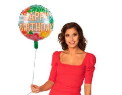 Happy Birthday Helium Ballon Dubbelzijdig Leeg 45cm