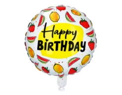 Happy Birthday Helium Ballon Fruit Dubbelzijdig 45cm