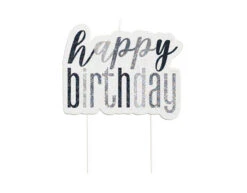 Happy Birthday Kaarsen Set Glitter Zwart 13 Delig
