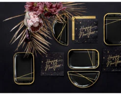 Happy New Year Servetten Zwart 33cm 20st -Feestspullen Winkel happy new year servetten zwart 33cm 20st 4