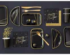 Happy New Year Servetten Zwart 33cm 20st -Feestspullen Winkel happy new year servetten zwart 33cm 20st 6