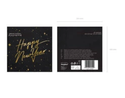 Happy New Year Servetten Zwart 33cm 20st -Feestspullen Winkel happy new year servetten zwart 33cm 20st 8