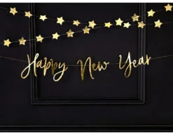 Happy New Year Slinger Goud 66cm -Feestspullen Winkel happy new year slinger goud 66cm 2