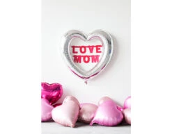 Hart Ballon Zilver Folie 80cm -Feestspullen Winkel hart ballon zilver folie 80cm 3