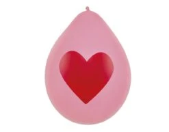 Hartjes Ballonnen 25cm 6st -Feestspullen Winkel hartjes ballonnen 25cm 6st 3