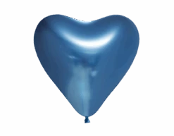 Hartjes Ballonnen Blauw 30cm 6st