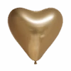 Hartjes Ballonnen Goud 30cm 6st