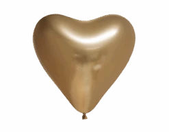 Hartjes Ballonnen Goud 30cm 6st
