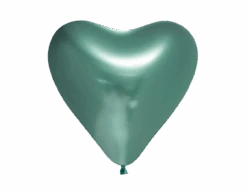 Hartjes Ballonnen Groen 30cm 6st