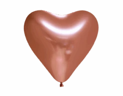 Hartjes Ballonnen Koper 30cm 6st