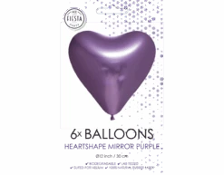 Hartjes Ballonnen Paars 30cm 6st -Feestspullen Winkel hartjes ballonnen paars 30cm 6st 1
