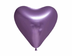 Hartjes Ballonnen Paars 30cm 6st