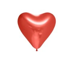 Hartjes Ballonnen Rood 30cm 6st