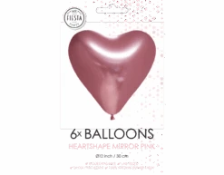 Hartjes Ballonnen Roze 30cm 6st -Feestspullen Winkel hartjes ballonnen roze 30cm 6st 1