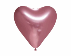 Hartjes Ballonnen Roze 30cm 6st