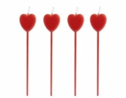 Hartjes Kaarsen 4st