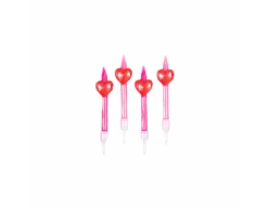 Hartjes Kaarsjes 5,9cm 4st