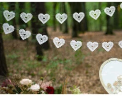 Hartjes Slinger Wit 1,8m -Feestspullen Winkel hartjes slinger wit 18m 2