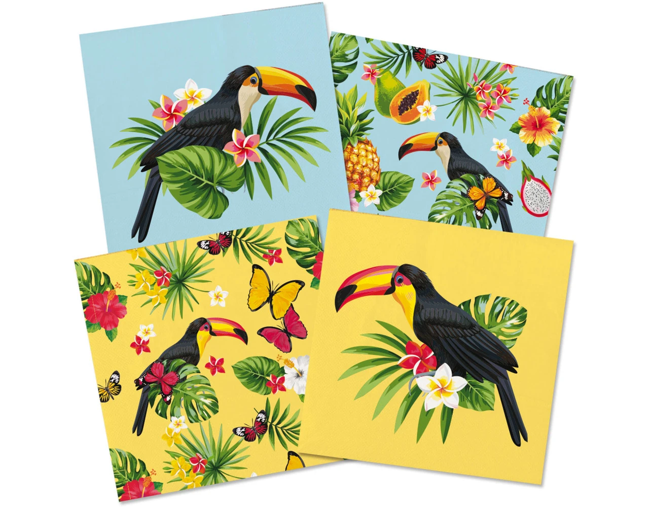 Hawaii Servetten Toekan 33cm 20st 1 Hawaii Servetten Toekan 33cm 20st