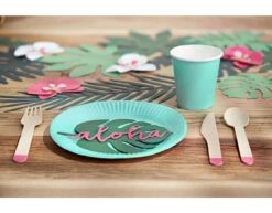 Hawaii Tafeldecoratie Palmblad 14,5cm 6st -Feestspullen Winkel hawaii tafeldecoratie palmblad 145cm 6st 3