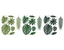 Hawaii Versiering Set Palmblad 21 Delig