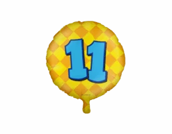 Helium Ballon 11 Jaar Gekleurd Leeg 46cm