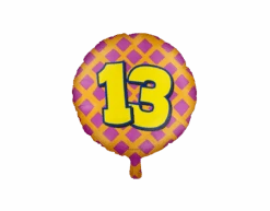 Helium Ballon 13 Jaar Gekleurd Leeg 46cm