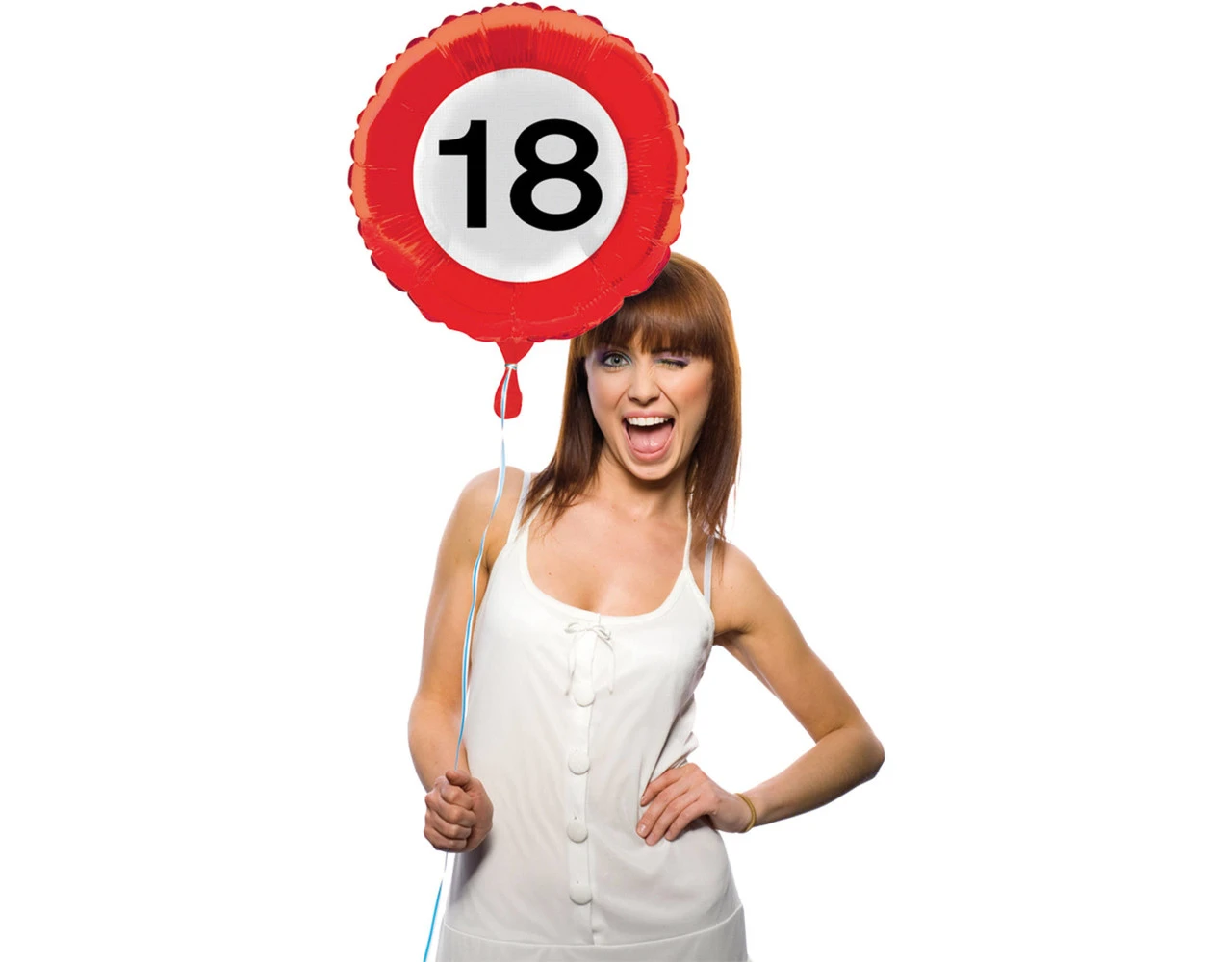 Helium Ballon 18 Jaar Verkeersbord 43cm Leeg 2 Helium Ballon 18 Jaar Verkeersbord 43cm Leeg - Afbeelding 2