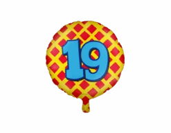 Helium Ballon 19 Jaar Gekleurd Leeg 46cm