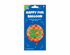 Helium Ballon 20 Jaar Gekleurd Leeg 46cm 5 Helium Ballon 20 Jaar Gekleurd Leeg 46cm -Feestspullen Winkel helium ballon 20 jaar gekleurd leeg 46cm 2