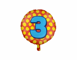 Helium Ballon 3 Jaar Gekleurd Leeg 46cm