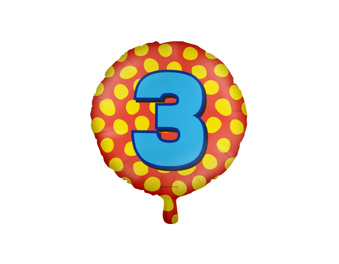 Helium Ballon 3 Jaar Gekleurd Leeg 46cm 1 Helium Ballon 3 Jaar Gekleurd Leeg 46cm