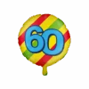 Helium Ballon 60 Jaar Gekleurd Leeg 46cm