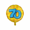 Helium Ballon 70 Jaar Gekleurd Leeg 46cm