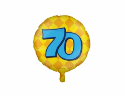 Helium Ballon 70 Jaar Gekleurd Leeg 46cm