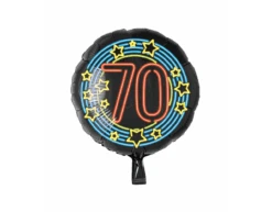 Helium Ballon 70 Jaar Neon 46cm Leeg