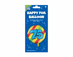 Helium Ballon 75 Jaar Gekleurd Leeg 46cm -Feestspullen Winkel helium ballon 75 jaar gekleurd leeg 46cm 2