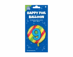 Helium Ballon 9 Jaar Gekleurd Eeg 46cm -Feestspullen Winkel helium ballon 9 jaar gekleurd eeg 46cm 2