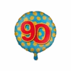 Helium Ballon 90 Jaar Gekleurd Leeg 46cm