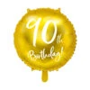 Helium Ballon 90Th Birthday Goud Leeg 45cm