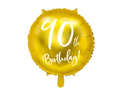 Helium Ballon 90Th Birthday Goud Leeg 45cm