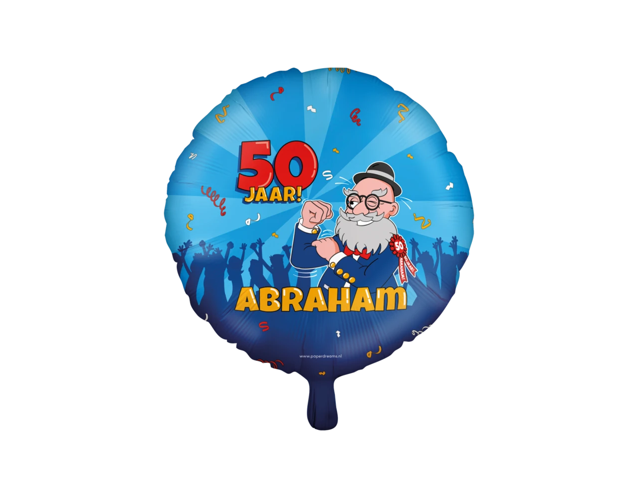 Helium Ballon Abraham Cartoon Leeg 30cm 1 Helium Ballon Abraham Cartoon Leeg 30cm
