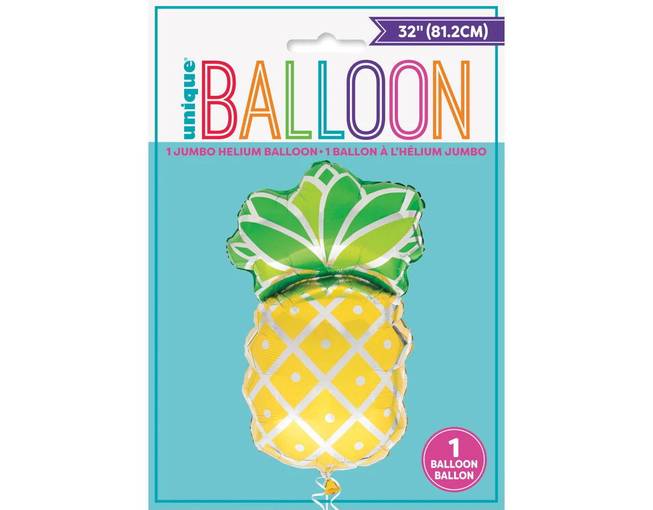 Helium Ballon Ananas 81cm Leeg 2 Helium Ballon Ananas 81cm Leeg - Afbeelding 2