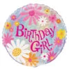 Helium Ballon Birthday Girl 45cm Leeg