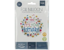 Helium Ballon Birthday Throw Confetti Leeg 45cm -Feestspullen Winkel helium ballon birthday throw confetti leeg 45cm 2