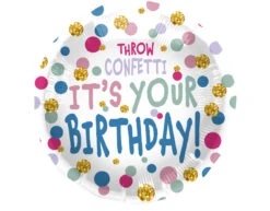 Helium Ballon Birthday Throw Confetti Leeg 45cm