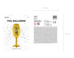 Helium Ballon Champagne Glas Leeg 80cm -Feestspullen Winkel helium ballon champagne glas leeg 80cm 3