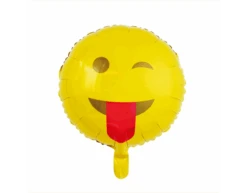 Helium Ballon Emoji Tong 45cm Leeg