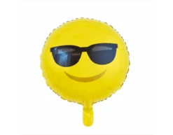 Helium Ballon Emoji Zonnebril 45cm Leeg